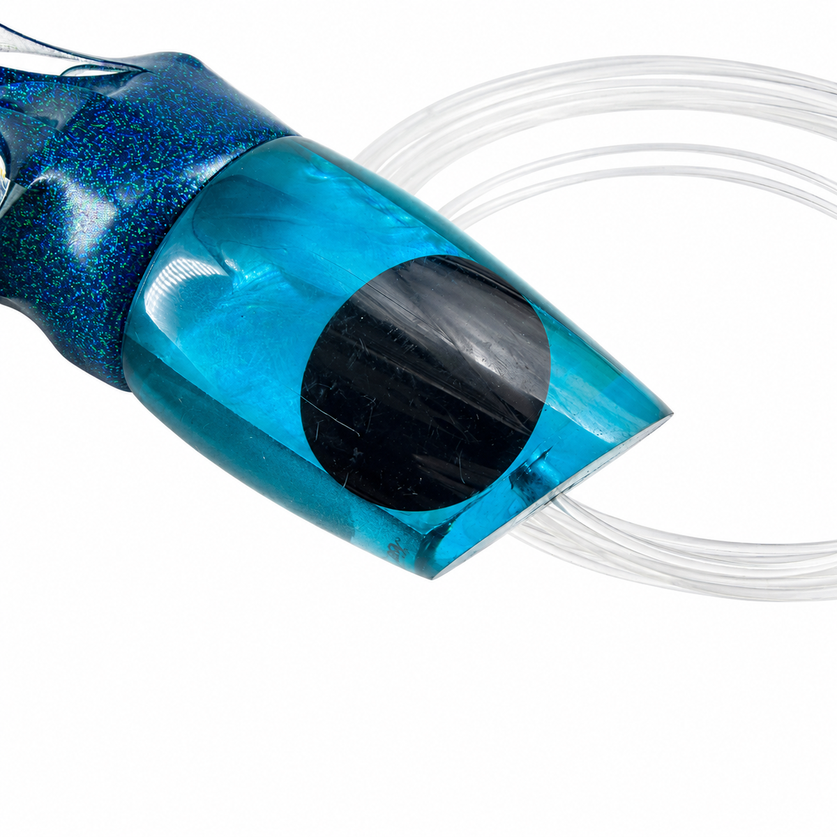 Koya Lures XL 861 14" Plunger Early Model Teal 12 oz Rigged Vinyl Skirted | Pre-owned - photo 3 of 5