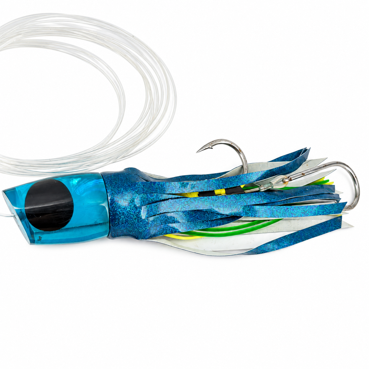 Koya Lures XL 861 14” Plunger Early Model Teal 12 oz Rigged Vinyl Skirted | Pre-owned