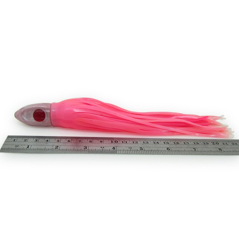 Maker Unknown - Tuna Lure - Strawberry Pink 8&quot; Bullet Skirted - Pre - Owned - Used Lures