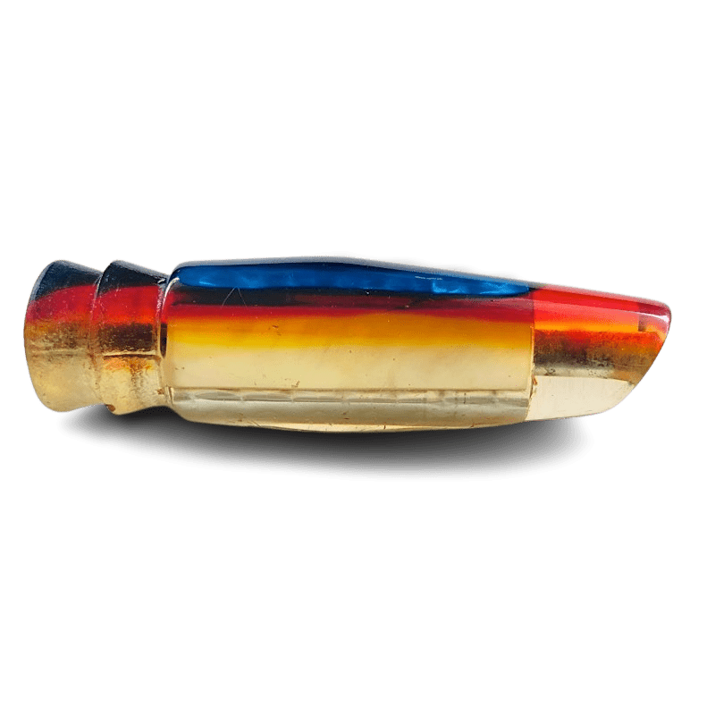 maker unknown - Vintage Hawaiian Superman 7" Slant - Shell Slabs, Battle Scars - Used Lures