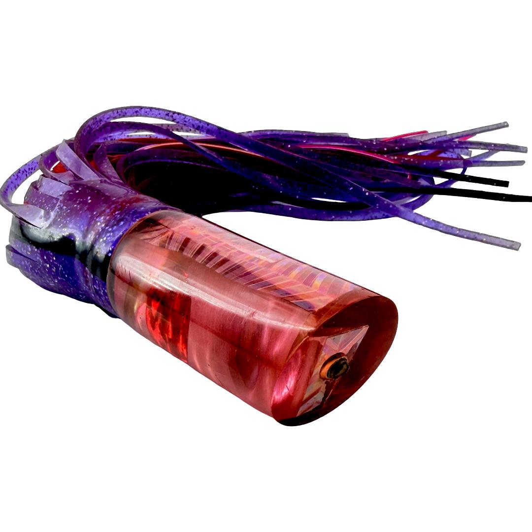 Marlin Magic Lures 12” Red Tube Abalone Shell Vintage Skirted – Vintage