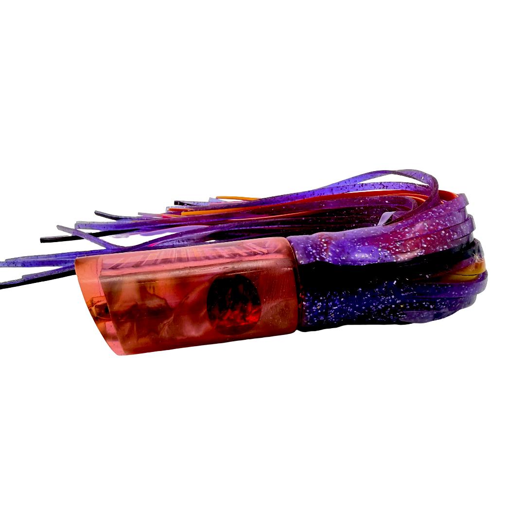 Marlin Magic Lures 12” Red Tube Abalone Shell Vintage Skirted – Vintage