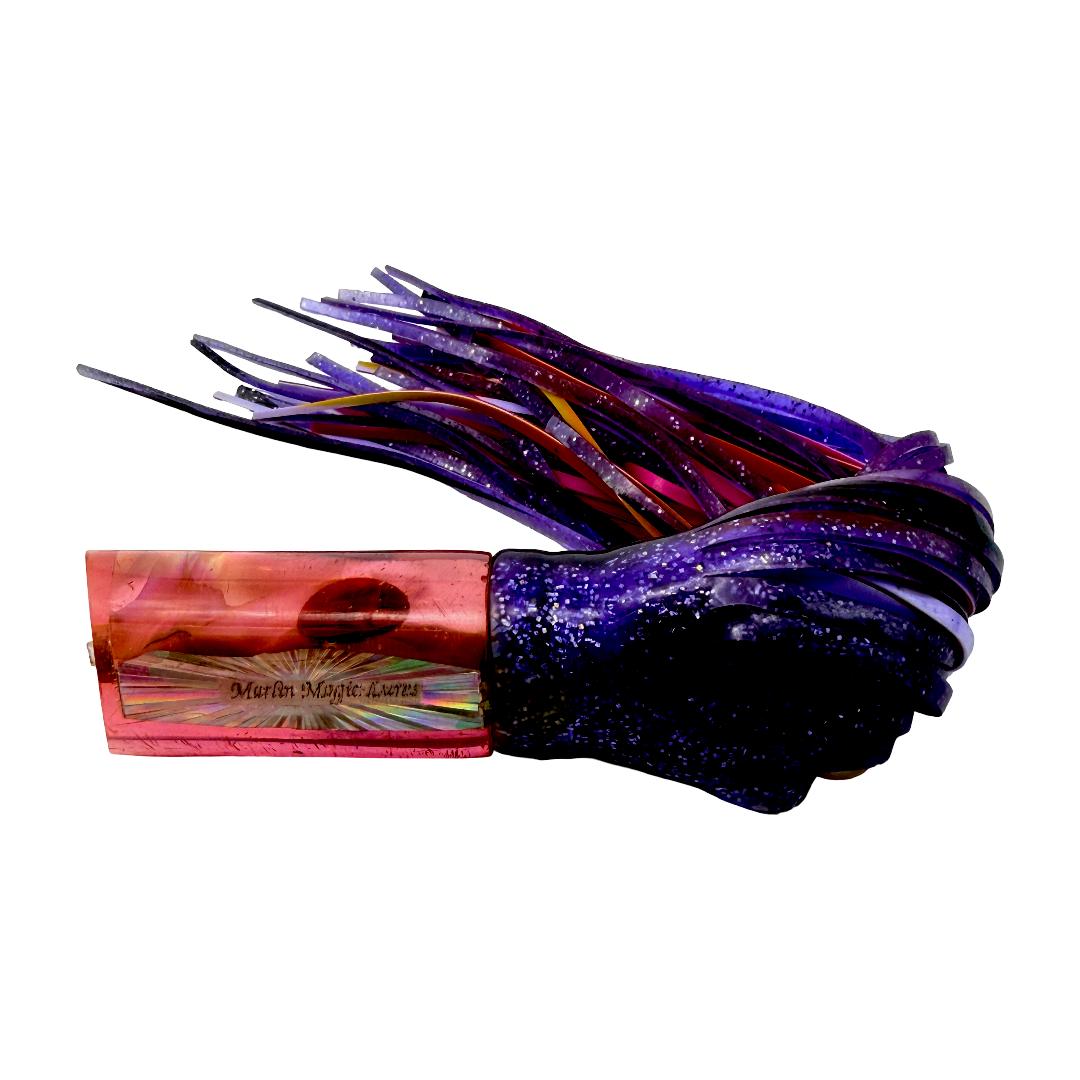 Marlin Magic Lures 12” Red Tube Abalone Shell Vintage Skirted – Vintage