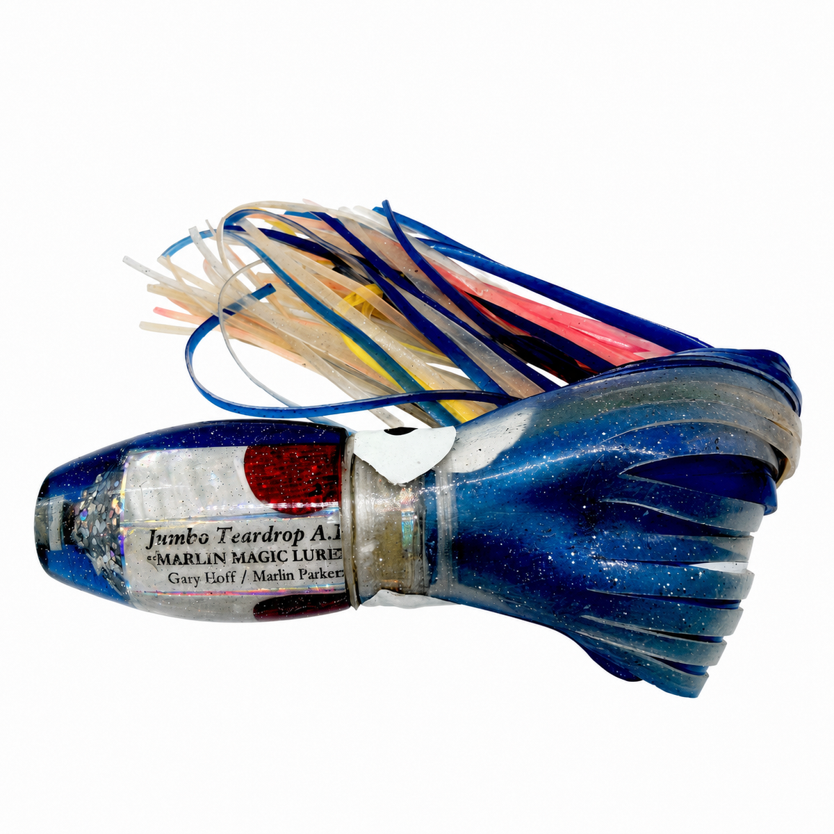 Marlin Magic Lures  Tear Drop 9”  Invert Blue Skirted mis-labeled New