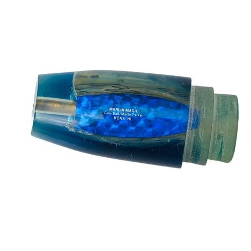 Marlin Magic Lures Vintage Plunger 10” Paua Shell Offshore Trolling Lure Used