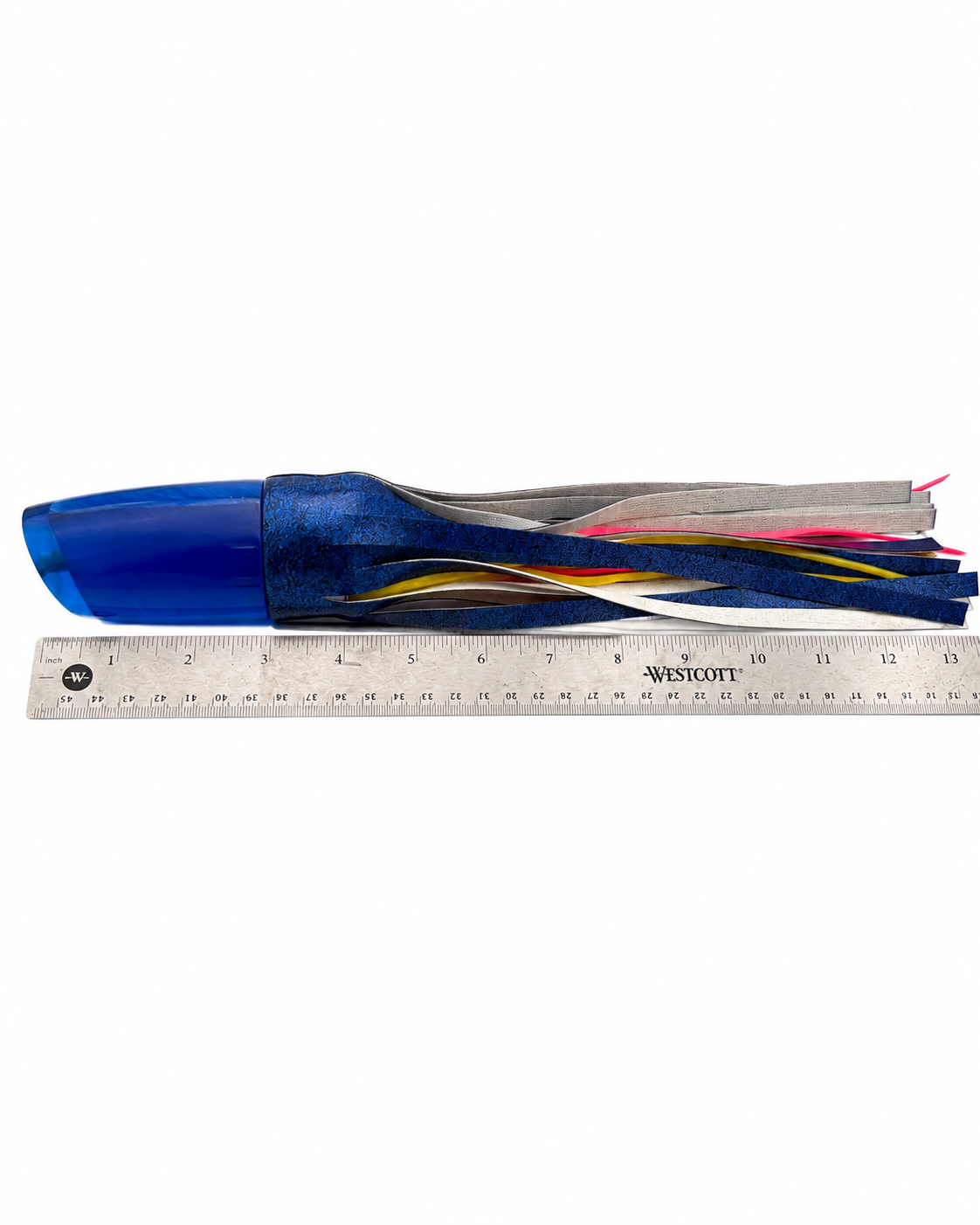 Koya Lures Large Poi Dog Hard Cut 14” Blue 9.9 oz Vinyl Skirted Like New