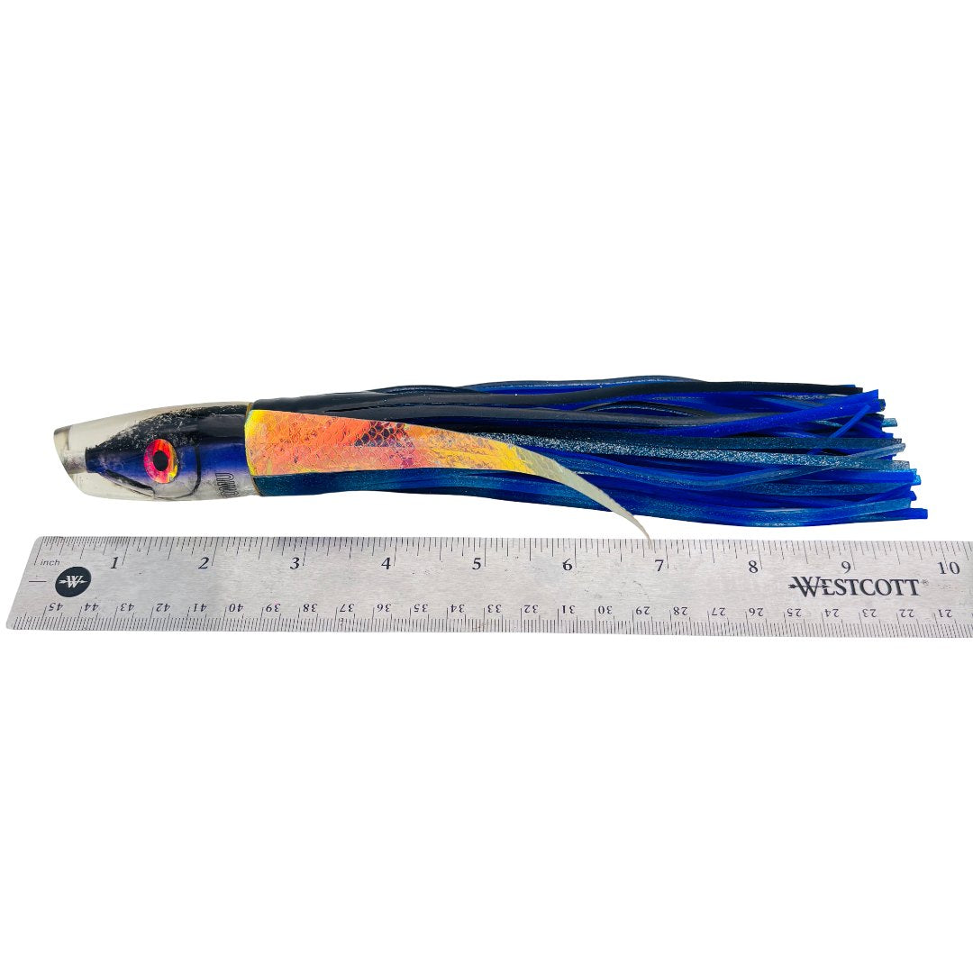 Tsutomu Lures Slant Fish Head Plunger Purple 8” Skirted 4.8 oz Pre-Owned