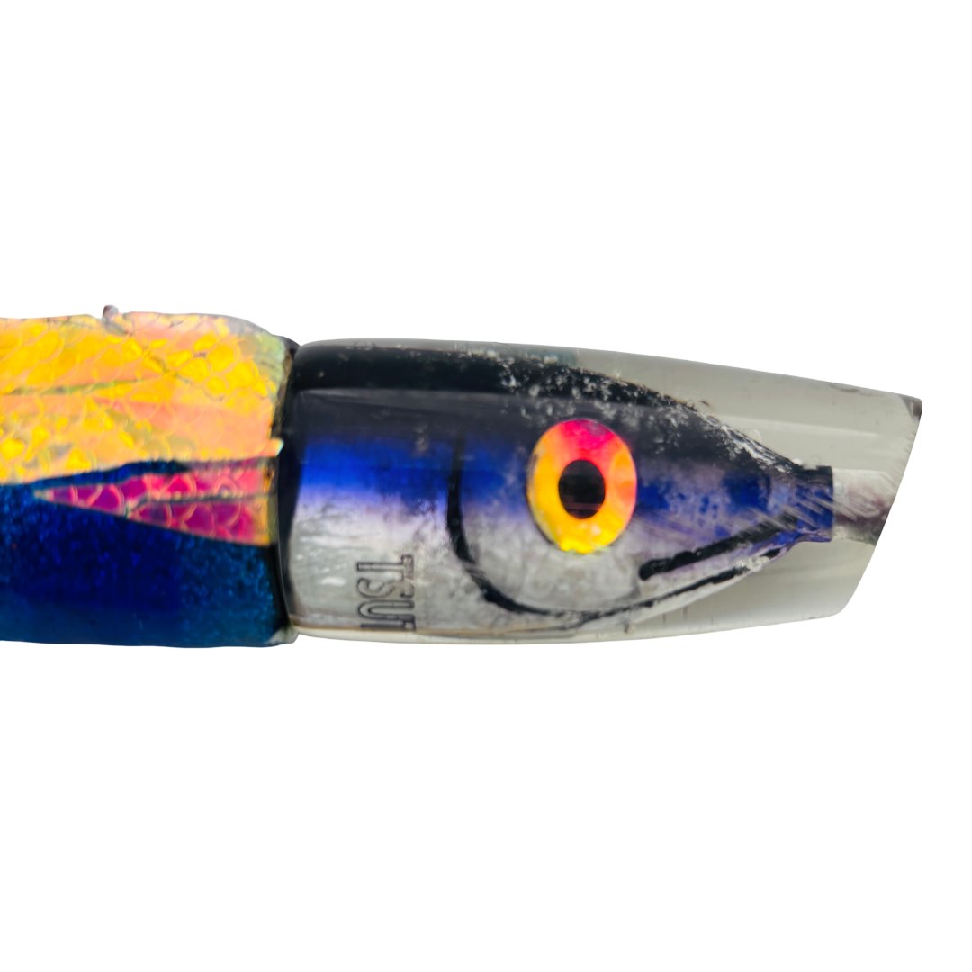 Tsutomu Lures Slant Fish Head Plunger Purple 8” Skirted 4.8 oz Pre-Owned