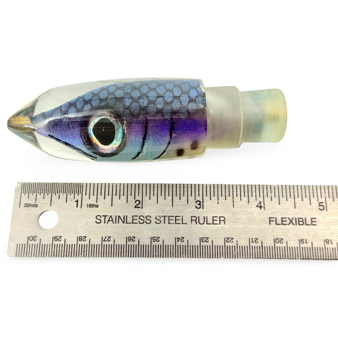 Tsutomu Lures Moke Bulet 12” Blue Purple Fish Head 6.6 oz New