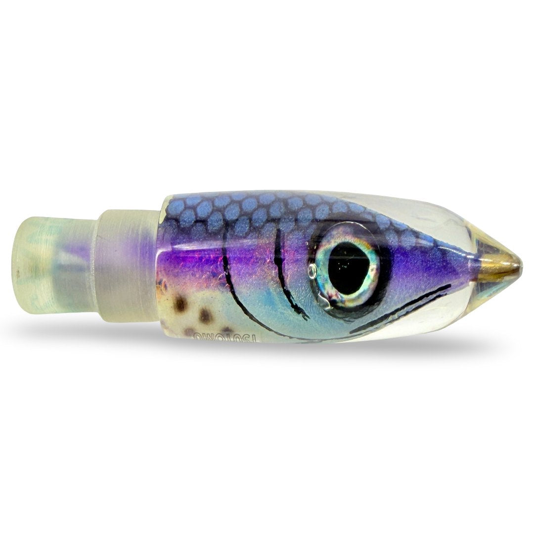 Tsutomu Lures Moke Bulet 12” Blue Purple Fish Head 6.6 oz New