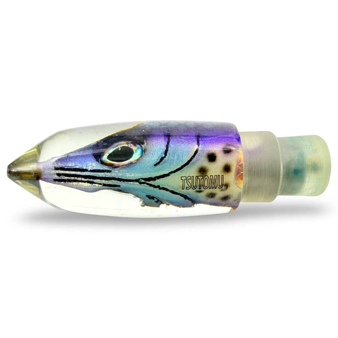 Tsutomu Lures Moke Bulet 12” Blue Purple Fish Head 6.6 oz New