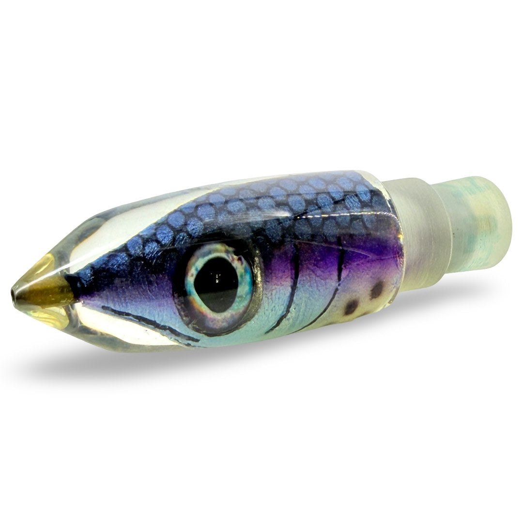Tsutomu Lures Moke Bulet 12” Blue Purple Fish Head 6.6 oz New