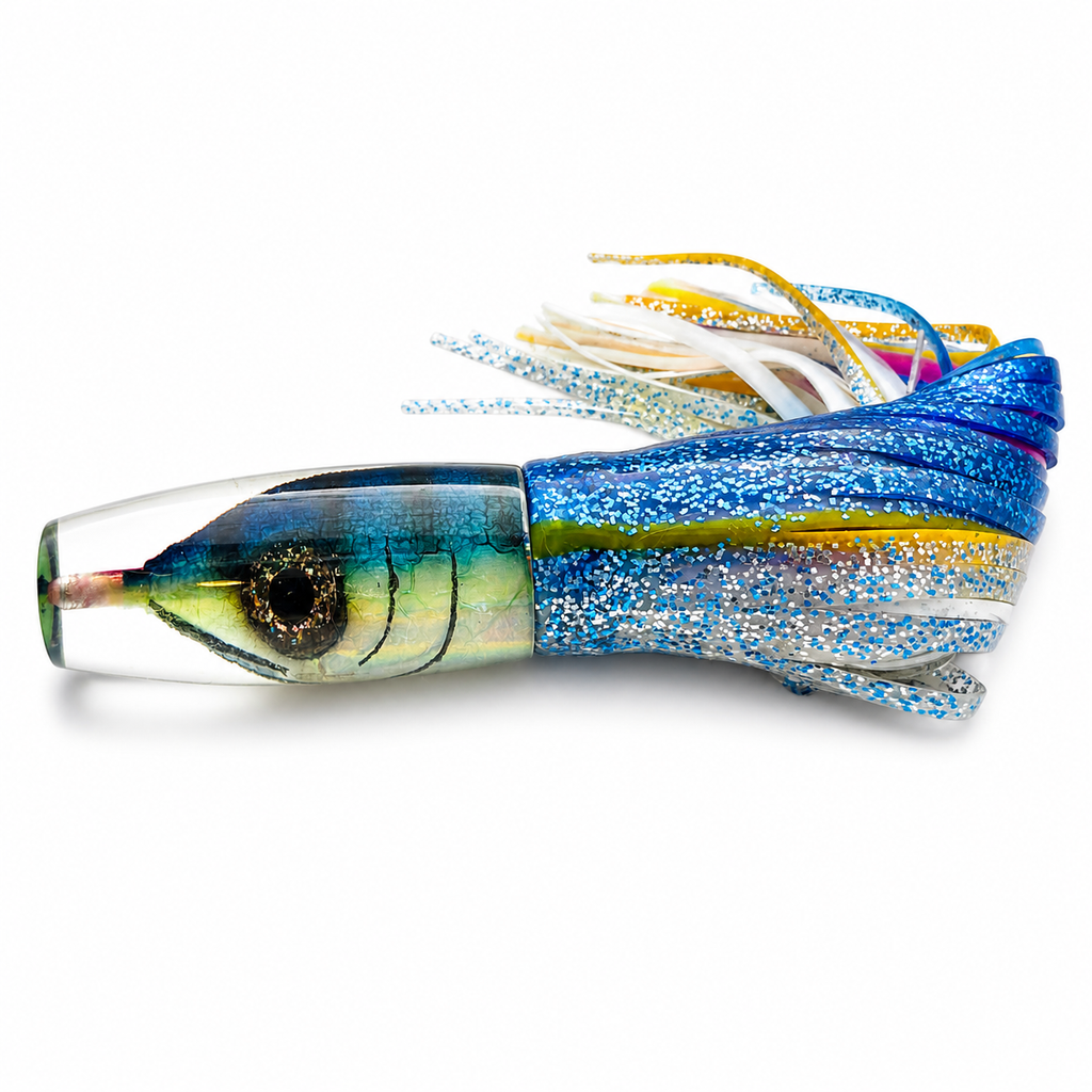 all baits and lures for hawaii fishes Tsutomu Lures Moke Invert 12” Hamachi Skirted – New As-Is