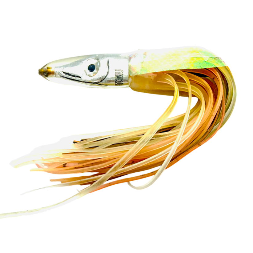 Tsutomu Lures Poke Bullet 7” Silver Fish Head Skirted New