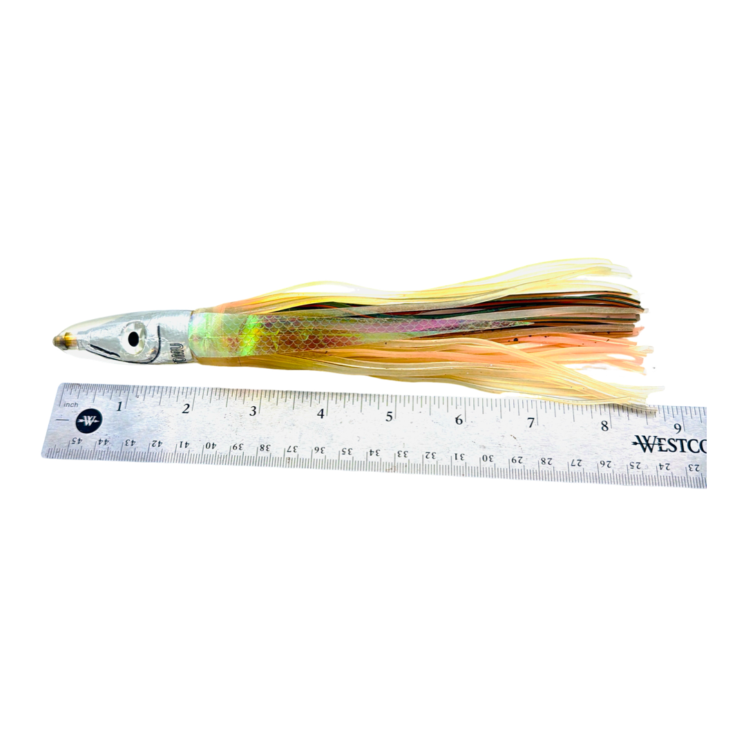 Tsutomu Lures Poke Bullet 7” Silver Fish Head Skirted New
