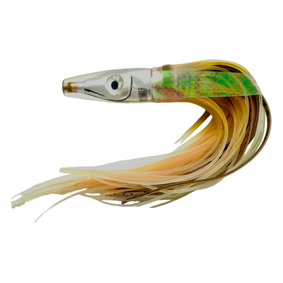 Tsutomu Lures Poke Invert 7” Silver Fish Head Skirted New