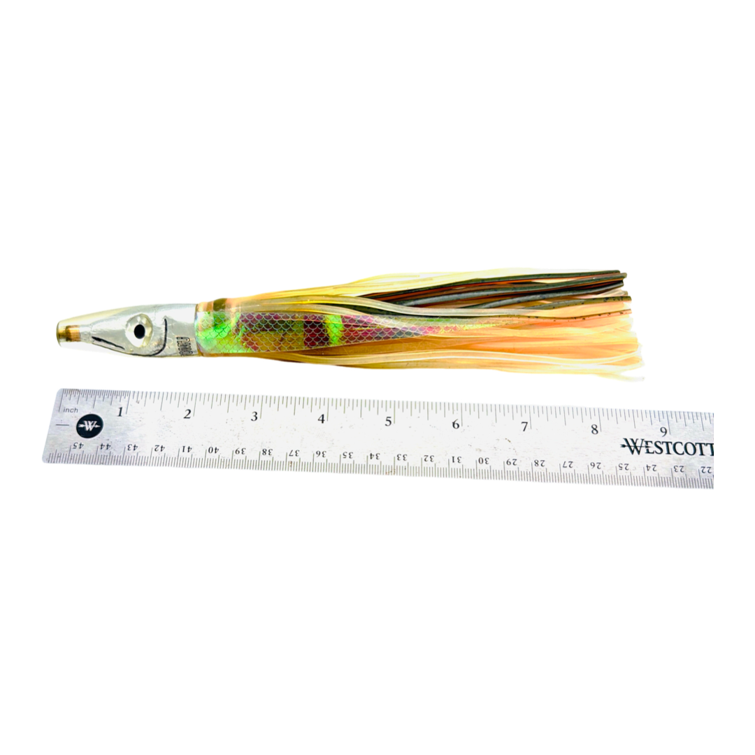 Tsutomu Lures Poke Invert 7” Silver Fish Head Skirted New
