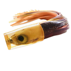 Boone Lures 14 Inch Invert Gold Fish Head Skirted Vintage Used