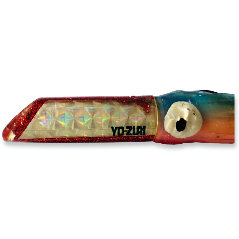 Rare Vintage Yo-Zuri Lures Scoop Face Tube 7" Red Skirted