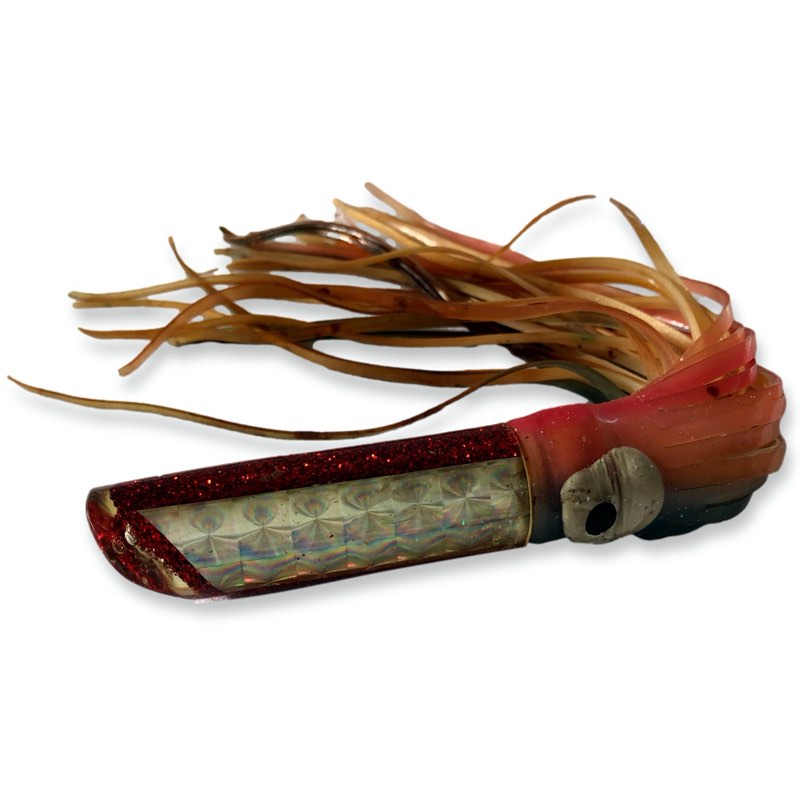 Rare Vintage Yo-Zuri Lures Scoop Face Tube 7" Red Skirted