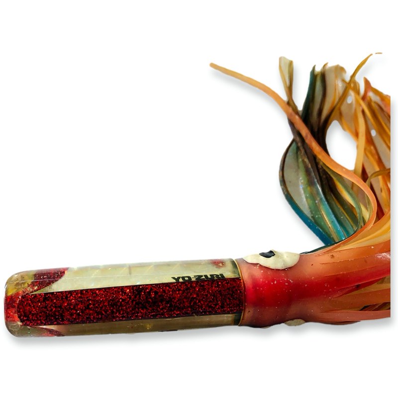 Rare Vintage Yo-Zuri Lures Scoop Face Tube 7" Red Skirted