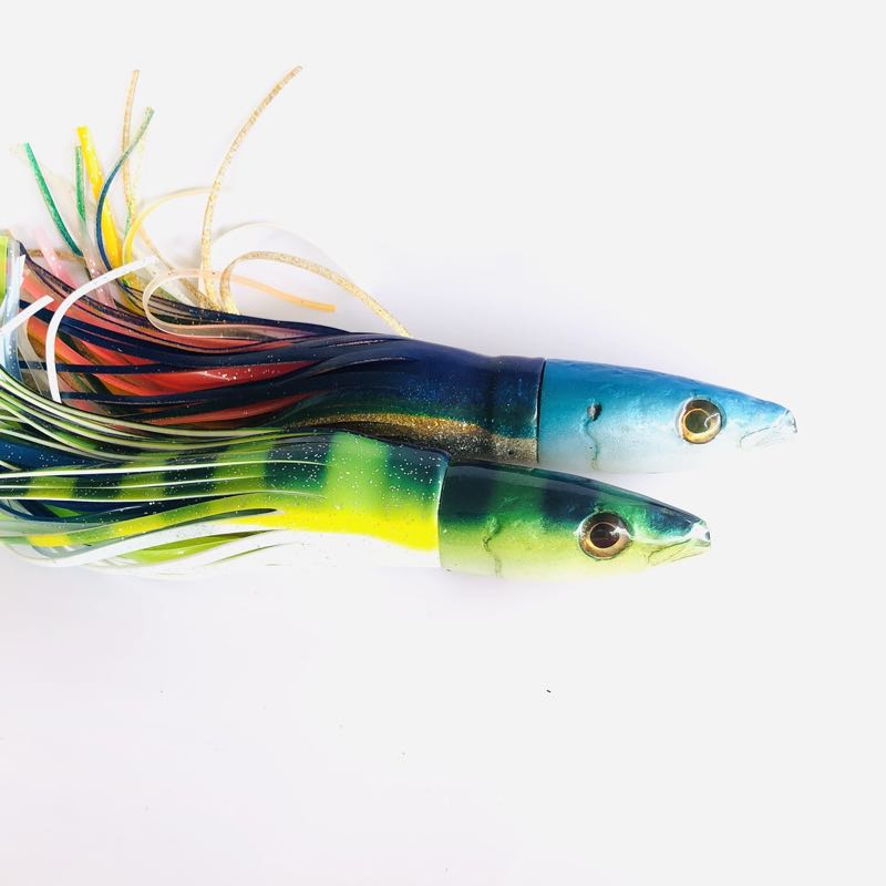 Ali'i Kai Lures-Ali’i Kai Lures Fish Head Green or Blue Scad Opelu 10” - Skirted New Old Stock-New Lures