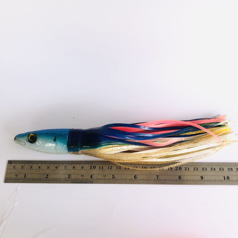 Ali&#39;i Kai Lures-Ali’i Kai Lures Fish Head Green or Blue Scad Opelu 10” - Skirted New Old Stock-New Lures