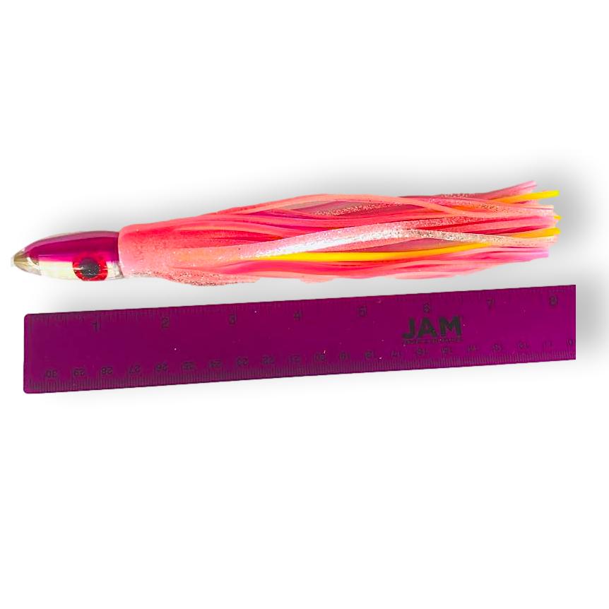 Bomboy Lures-Bomboy Lures - New Size the 7mm Light Tackle 7" Bullet - Pink Skirted - New-New Lures
