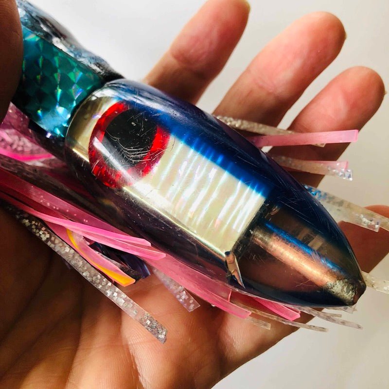 Bomboy Lures-Bomboy Lures - A Big Fat Malolo Flying Fish ! Bomboy Lures Big Bomb - Abused-Used Lures