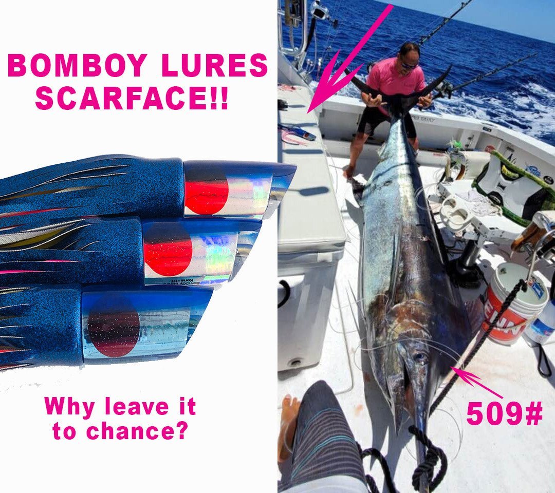 Bomboy Lures-Restock! Don't Leave it to Chance! Guarantee Your Catch! Bomboy Scarface Blue Tint - See the Proof!-New Lures