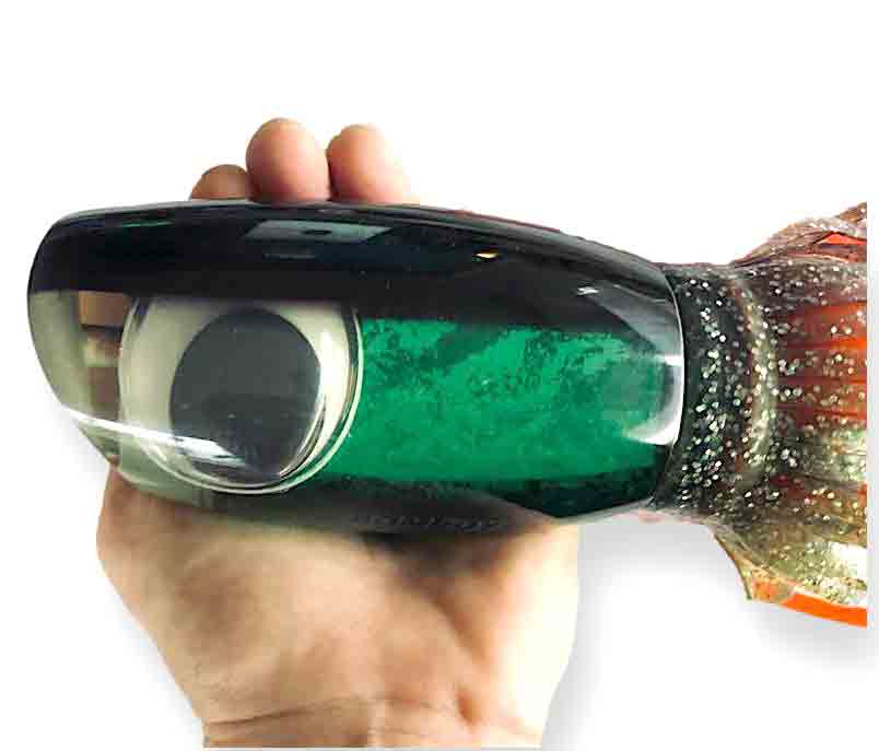 Bomboy Lures Green Magilla Heavy Tackle 16" Scoop Face Skirted Like New
