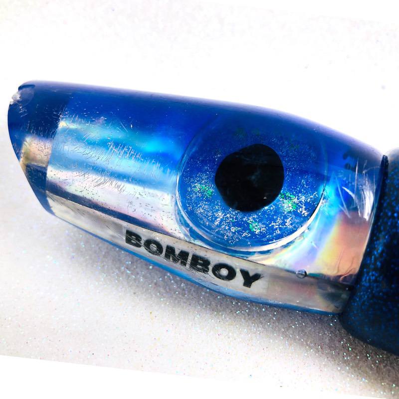 Used Bomboy Lures Biill Rash! - Blue Heavy Scoop 12"  Vinyl Skirted - Abused!