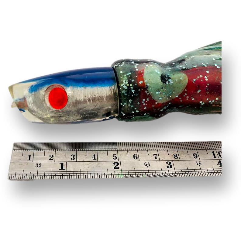 Vintage Futa Lures - 
9" Lead Fish Head - Bite Marks