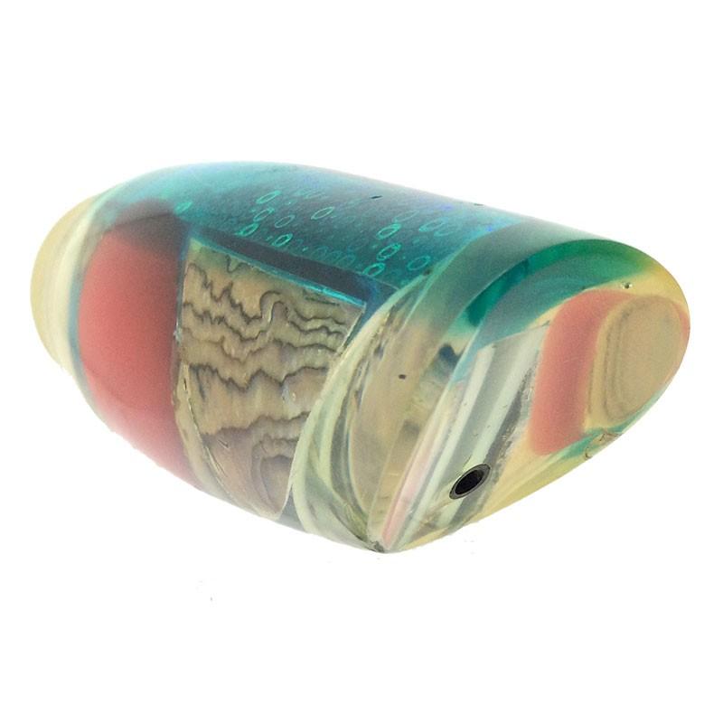 Albert Shigeta-Albert Shigeta Vintage Hawaiian 14" Scoop Big Game Trolling Lure with Abalone Slabs-Used Lures