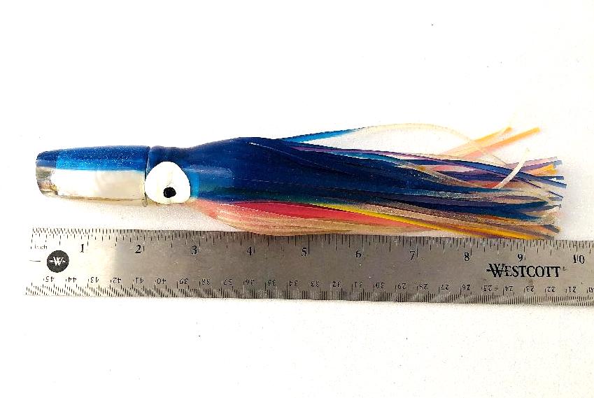 Coggin Lures-Coggin Lure -9&quot; Jetted Slant- MOP Slabs Skirted - Used-Used Lures