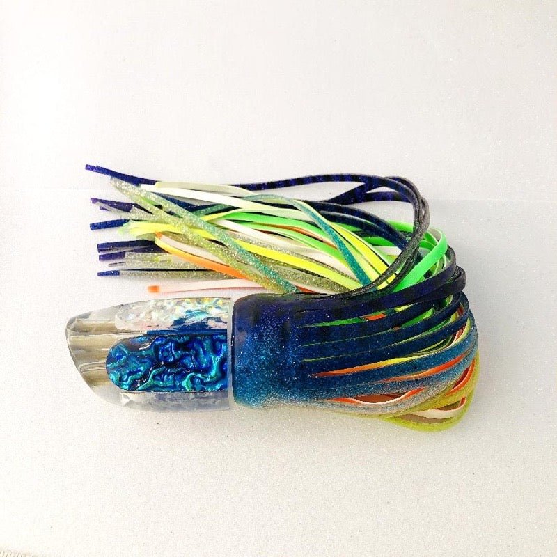 Coggin Lures-Coggin Lures Blue and White Blue Hawaiian Jetted 14 inch Plunger - Skirted-New Lures