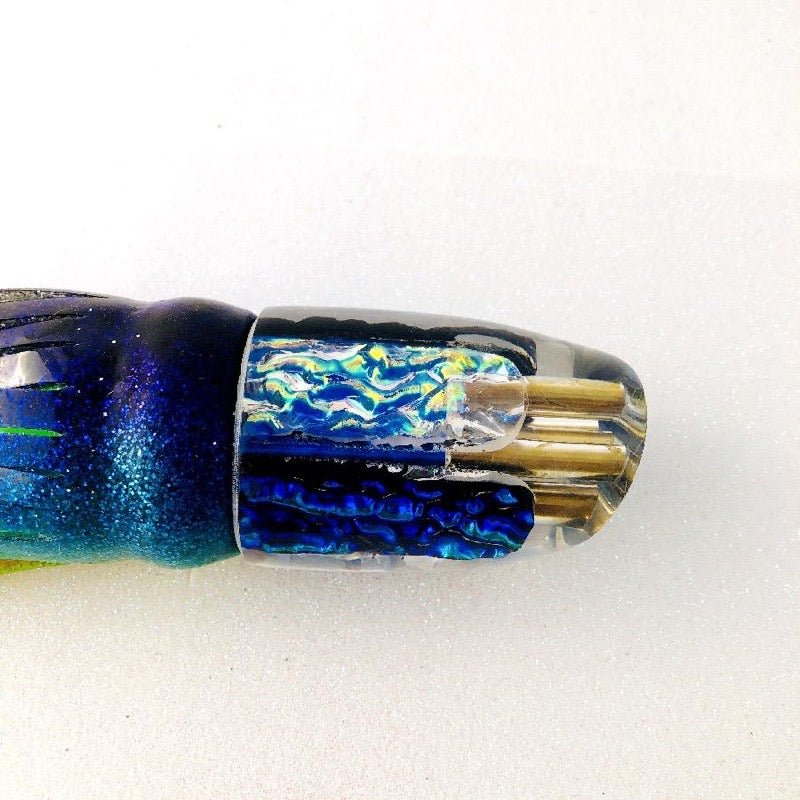 Coggin Lures-Coggin Lures Blue and White Blue Hawaiian Jetted 14 inch Plunger - Skirted-New Lures