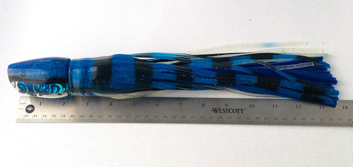 Coggin Lures-Coggin Lures Copa Tear Drop 12 Inch Blue Dichro Plunger Skirted New-New Lures