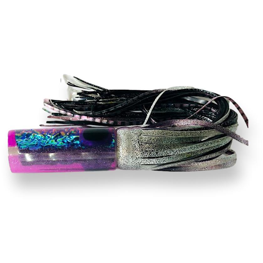 Coggin Lures-Coggin Lures Copa Tube 14” Tube Purple Dichro Pearl Belly Skirted New-New Lures