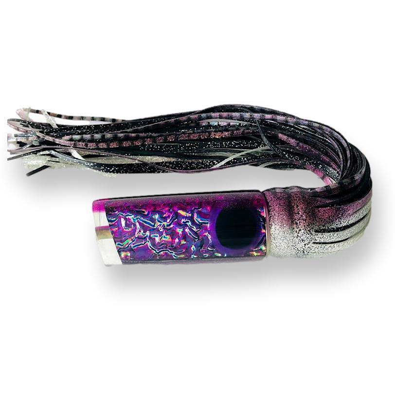 Coggin Lures-Coggin Lures Copa Tube 14” Tube Purple Dichro Pearl Belly Skirted New-New Lures
