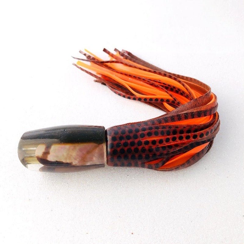 Coggin Lures-Coggin Lures Kilauea Tado 10 inch 4 Jetted in Copper Pearl - Striped Skirt - New-New Lures