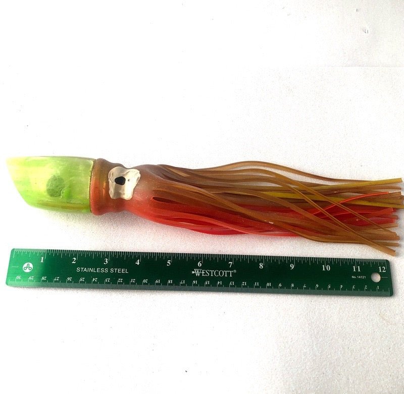 Maker Unknown-Mean Green HEAVY Plunger 14 Inch Skirted-Used Lures