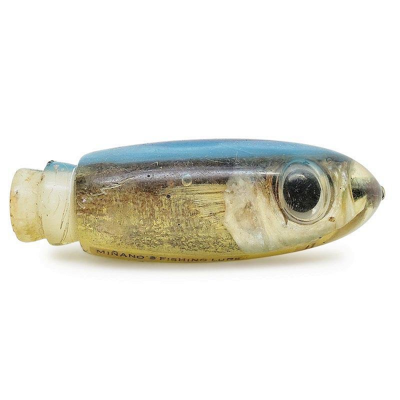 Minano&#39;s Fishing Lure-Minano&#39;s Fishing Lure -Real Fish Head 9&quot; Bullet - Battle Scars-Used