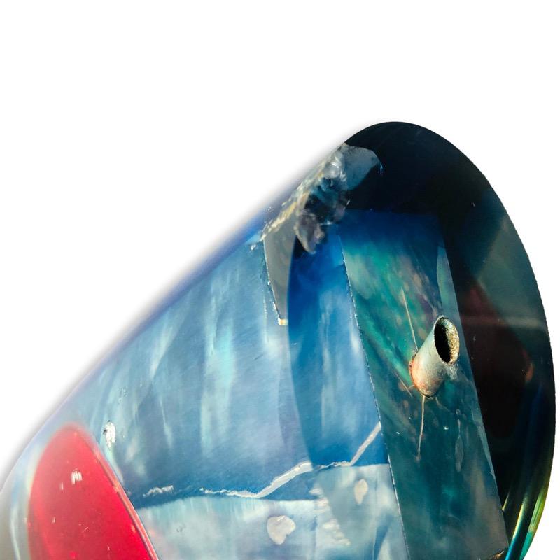 Masunaga Lures-Rare Kerwin Masunaga 14" Slant Face Plunger Blue Back Vinyl Skirted Battle Scars - Used-Used Lures