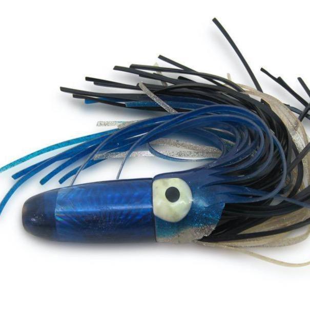 Marlin Magic Lures-Marlin Magic - Heavy! Big Blue Mega Jet Chopped Bullet Brass Jets - Abused! Battered! Bitten!-Used Lures