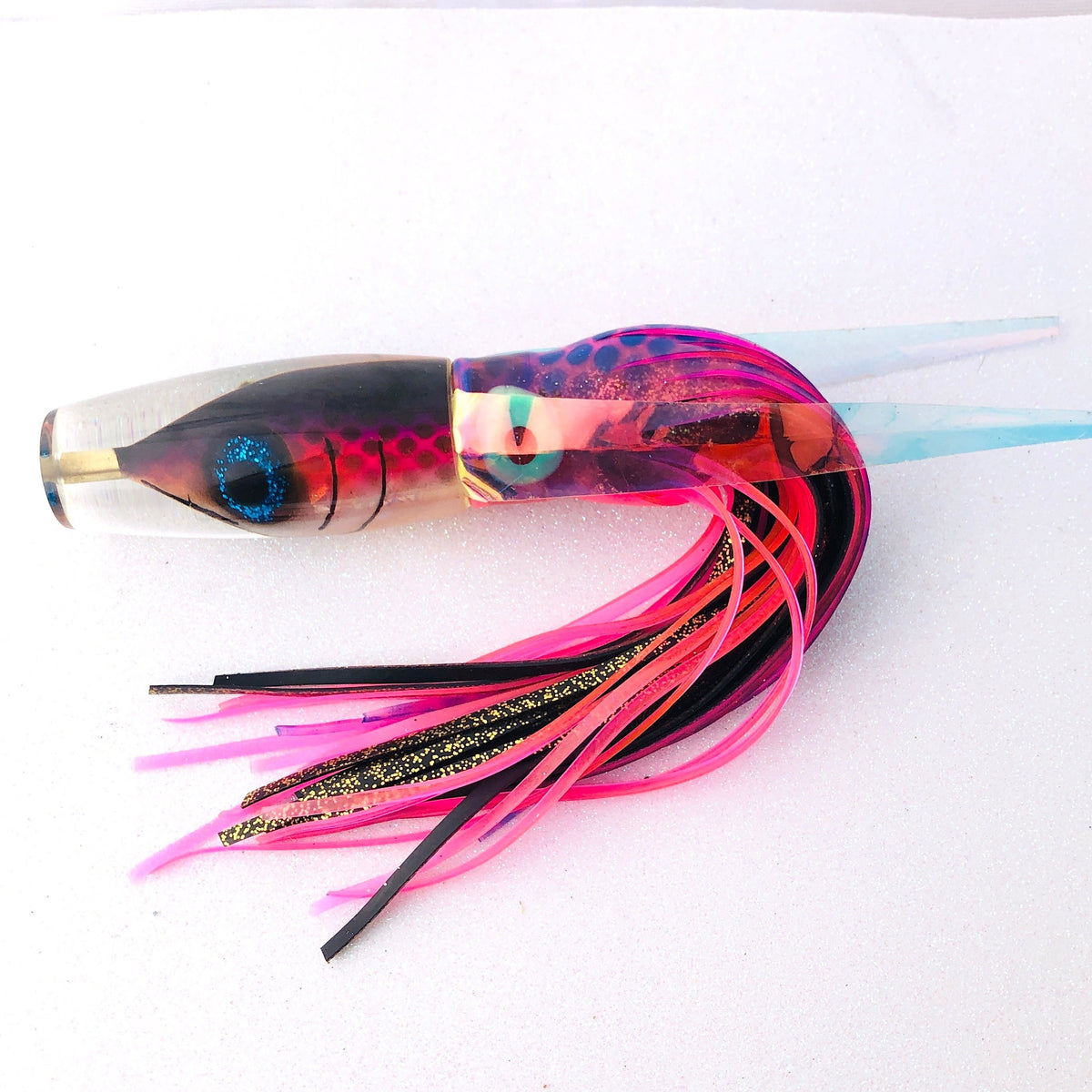 Tsutomu Lures-Tsutomu Lures 10" Invert - Spotted- Skirted. Like New-New Lures