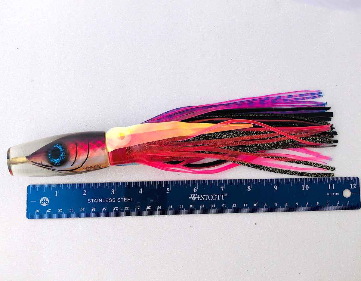 Tsutomu Lures-Tsutomu Lures 10" Invert - Spotted- Skirted. Like New-New Lures