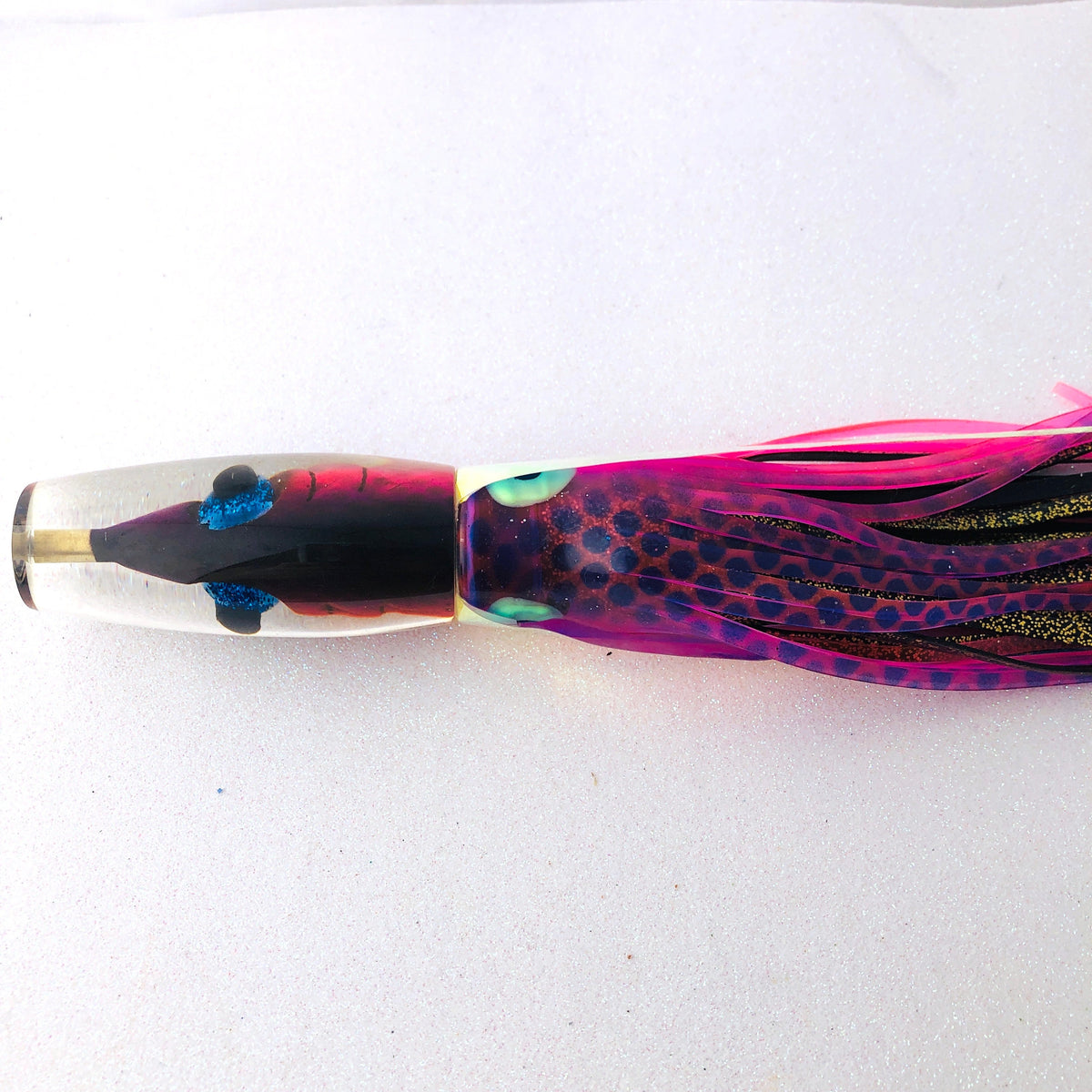 Tsutomu Lures-Tsutomu Lures 10" Invert - Spotted- Skirted. Like New-New Lures