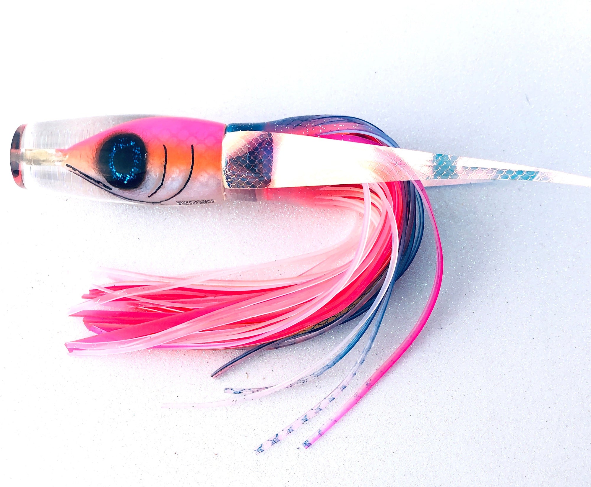 Tsutomu Lures-Tsutomu Lures HI DA Amaebi Pink 10 inch Invert - Skirted New Like New-New Lures