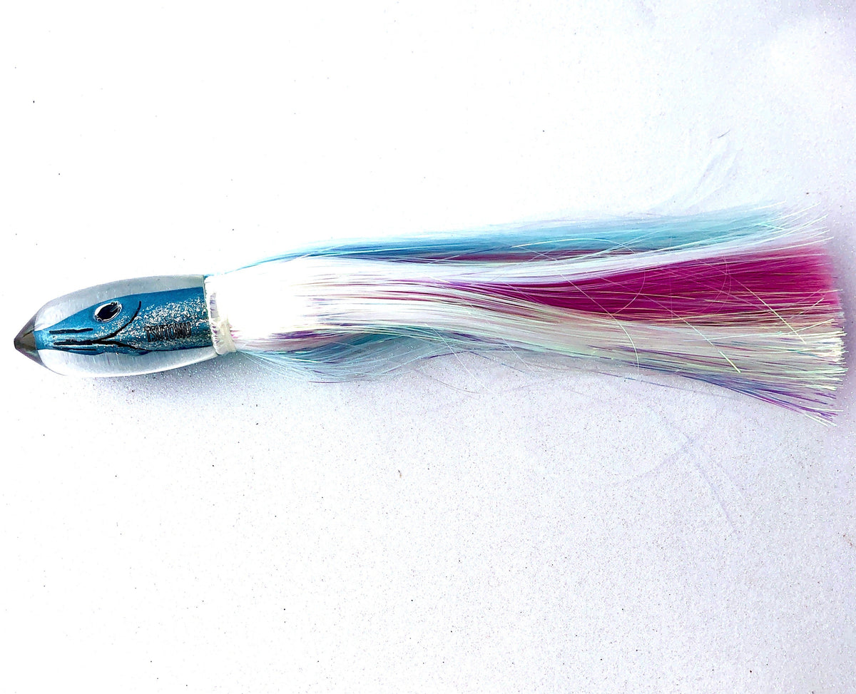 Tsutomu Lures-Tsutomu Lures Moke Bullet 9 inch Skirted in Flashabou - New-New Lures